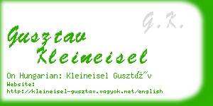 gusztav kleineisel business card